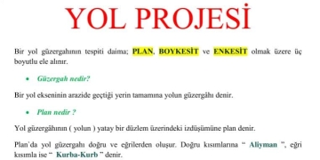 Karayolu Projesi Konu Anlatımı