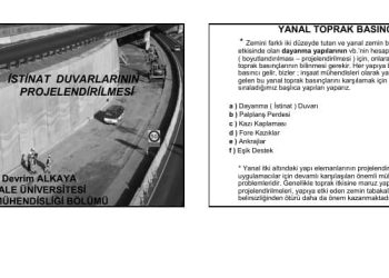 İstinat Duvarlarının Projelendirilmesi – Devrim Alkaya