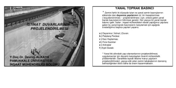 İstinat Duvarlarının Projelendirilmesi – Devrim Alkaya