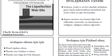 Zeminlerde Sıvılaşma Analizi ve İyileştirme Yöntemleri