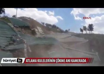 Erzurum’daki Atlama Kulelerinin Çökme Anı