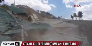Erzurum’daki Atlama Kulelerinin Çökme Anı