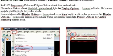 Sap2000’de Statik Sistem Oluşturma (EÜ-Sedad Anlağan)