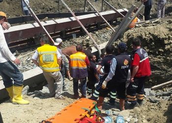 Edirne’de baraj inşaatında göçük