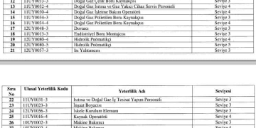 Yeterlilik Belgesi Zorunluluğu Getirilen Meslekler