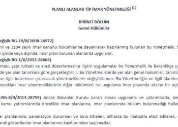 Planlı Alanlar Tip İmar Yönetmeliği