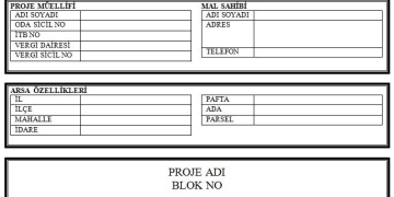 Statik Proje Kapak Örneği (dwg ve doc formatında)