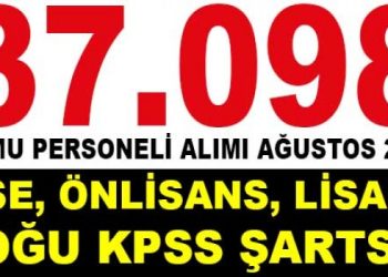 Kamuya KPSS şartı olmaksızın personel alımı