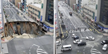 Japonya’da Çöken Yol 1 haftada Onarıldı