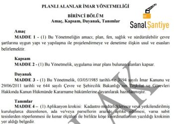 Planlı Alanlar İmar Yönetmeliği Taslağı Yayınlandı