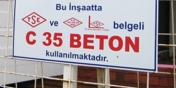 BU İNŞAATTA C35 BETON KULLANILMAKTADIR. -EKMEK,SU,BETON-