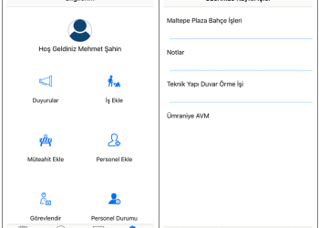 Şantiyeciler için Günlük Faaliyet Raporu Uygulaması