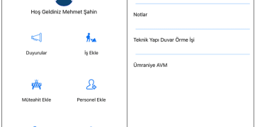 Şantiyeciler için Günlük Faaliyet Raporu Uygulaması