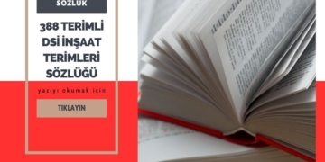 388 Terimli DSİ İnşaat Terimleri Sözlüğü