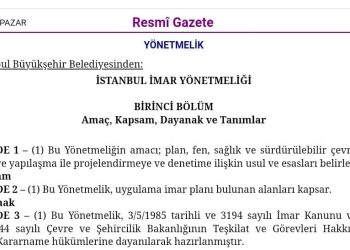 İstanbul İmar Yönetmeliği 2018 Yayımlandı