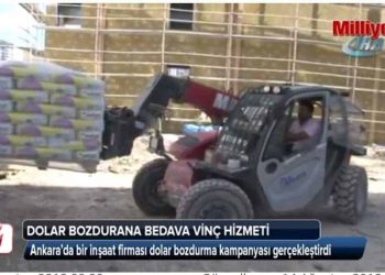 Dolar Bozdurana Bedava Vinç Hizmeti!