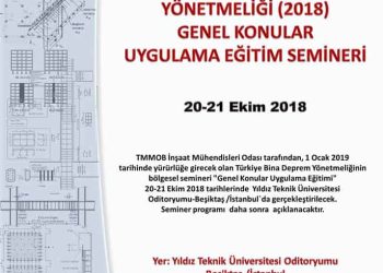 TBDY 2018 Uygulama Eğitimi Semineri Canlı Yayını Başladı – İMO
