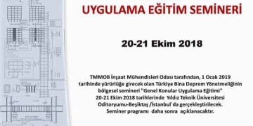 TBDY 2018 Uygulama Eğitimi Semineri Canlı Yayını Başladı – İMO