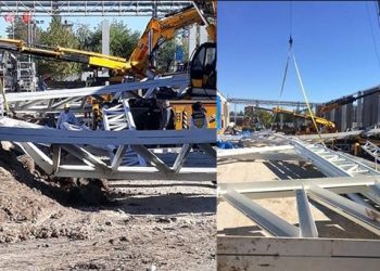 Eskişehir ‘de inşaat halindeki binanın çatısı çöktü!