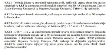 TBDY 2018’de (R) ve (4/5) R Durumu