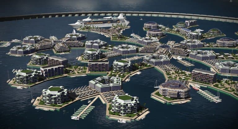 Dünyanın İlk Yüzen Şehir Adası 2020 Yılında İnşa Edilecek