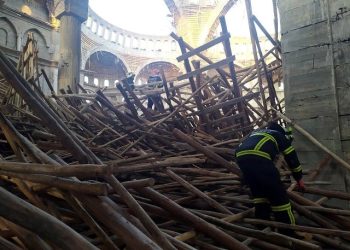 Cami İnşaatında İskele Çöktü, İnşaat Mühendisi Altında Kaldı!