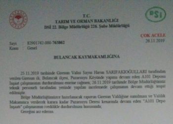Dere Yatağının Kurumasına Sebep Olan İnşaat Durduruldu