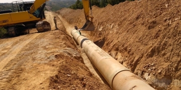 Kırklareli Kızılcıkdere sulaması inşaatında çalışmalar sürüyor