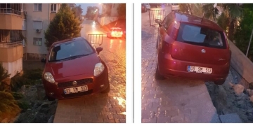 Kuşadası’nda istinat duvarı çöktü