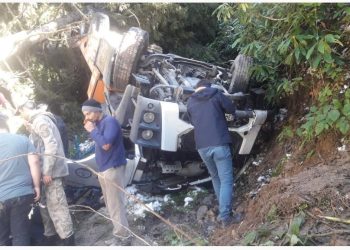 Ordu’da hafriyat kamyonu uçuruma yuvarlandı