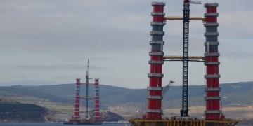 1915 Çanakkale Köprüsü’nün ayakları 110 metre uzunluğa ulaştı