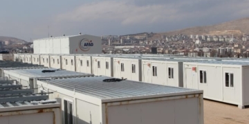 Elazığ’da konteyner kent çalışmaları aralıksız sürüyor