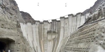 Yusufeli Barajında yükseklik 190 metreye ulaştı