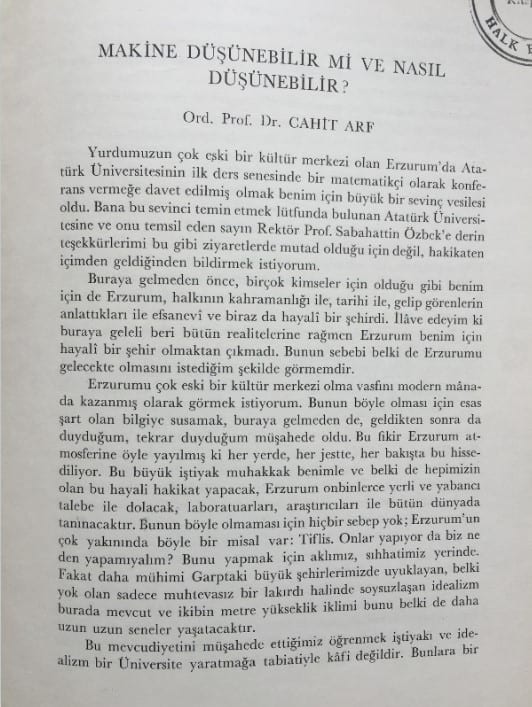 Makine Düşünebilir Mi ve Nasıl Düşünebilir?