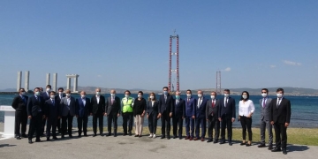 Bakan Karaismailoğlu, 318 metre yüksekten 1915 Çanakkale Köprüsünü inceledi