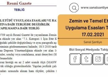 Zemin ve Temel Etüdü Uygulama Esasları Tebliği (17.02.2021)