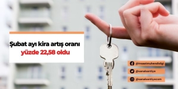 Şubat ayı kira artış oranı yüzde 22,58 oldu