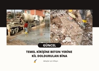 Temel Kirişine Beton Yerine Kil Doldurulan Bina