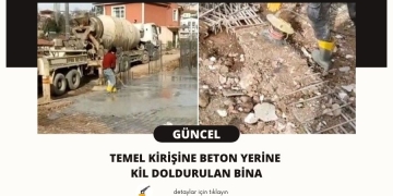 Temel Kirişine Beton Yerine Kil Doldurulan Bina