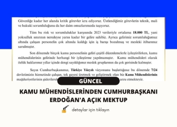 Kamu Mühendislerinden Cumhurbaşkanına Açık Mektup