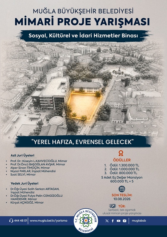Muğla Büyükşehir Belediyesi Sosyal, Kültürel ve İdari Hizmetler Binası Mimari Proje Yarışması